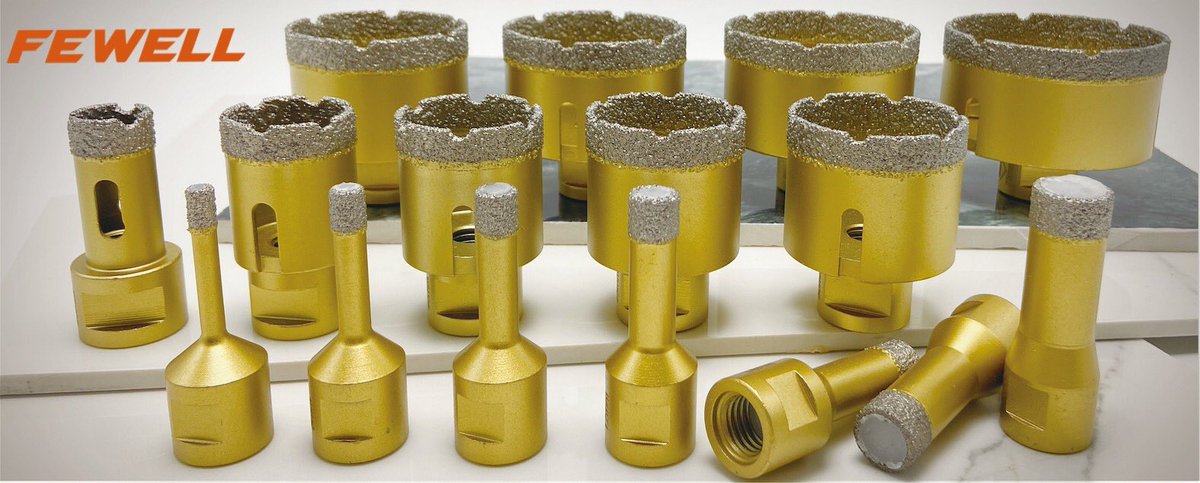 Fewelltools's tweet image. All size vacuum-brazed diamond core drill bit for tile drilling #coredrillbit #diamondtools #diamondcorebit #tiledrillbit  #vacuumbrazed  #drillbit