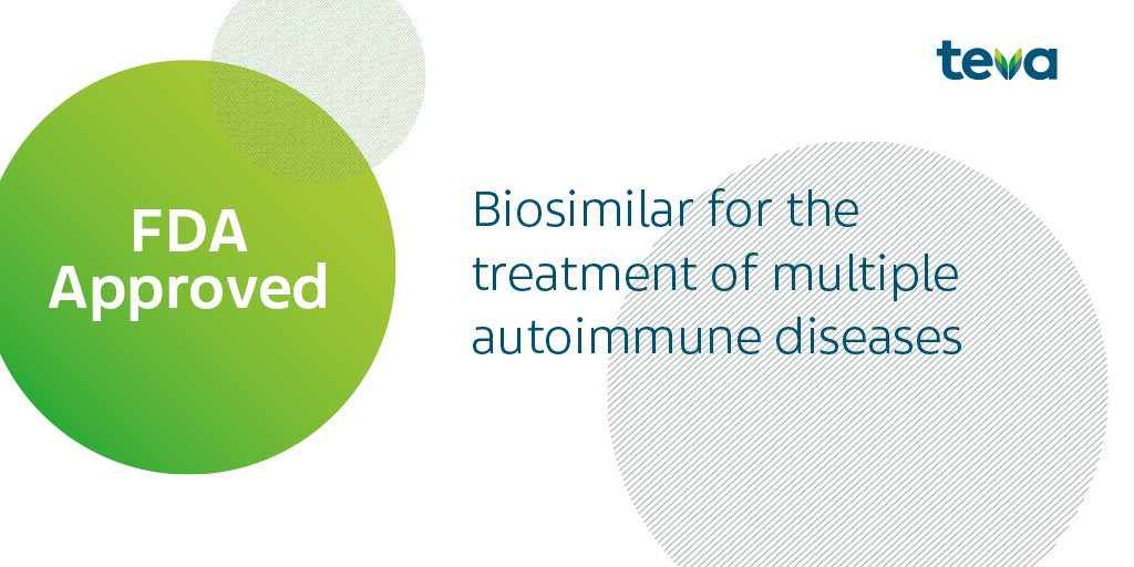 Today, the FDA approved an interchangeable #biosimilar that may provide broader access to needed medicines for patients with autoimmune diseases. Along with our partner @alvotechpr, we are proud of this milestone with more to come. Read more: ow.ly/YLB050QHqaw #TevaUSA