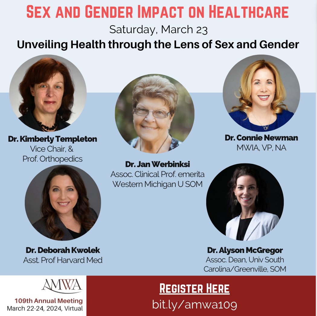 Unveiling Health Through a Sex and Gender Lens

From medical education to physicians’ practice, sex and gender specific healthcare can improve delivery of personalized healthcare. Learn how we integrate this in research, education, and clinical practice: bit.ly/amwa109