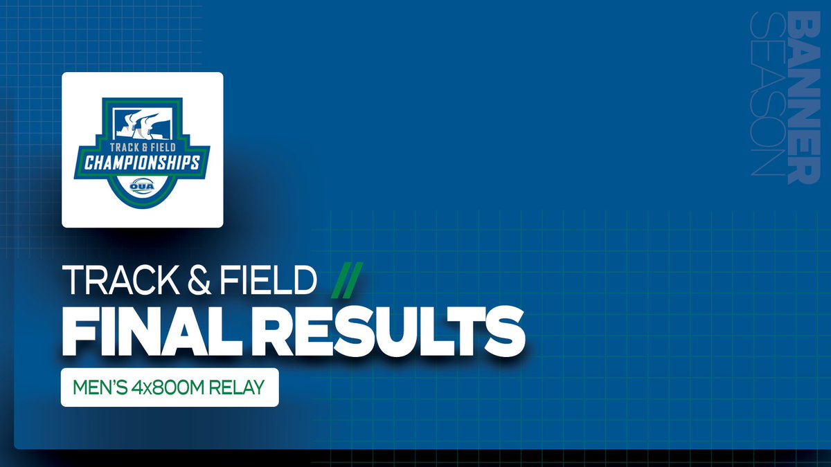 @WesternMustangs @guelph_gryphons @queensgaels @cbcsports @USPORTS_TF @USPORTSca @athleticsont @AthleticsCanada FINAL | 4x800m Relay (M) 🥇 | @guelph_gryphons (7:40.51) 🥈 | @queensgaels (7:43.33) 🥉 | @McMasterSports (7:43.52) 📊 bit.ly/3uUXoMe 💻 oua.tv / @cbcsports #WeAreONE | #BannerSeason