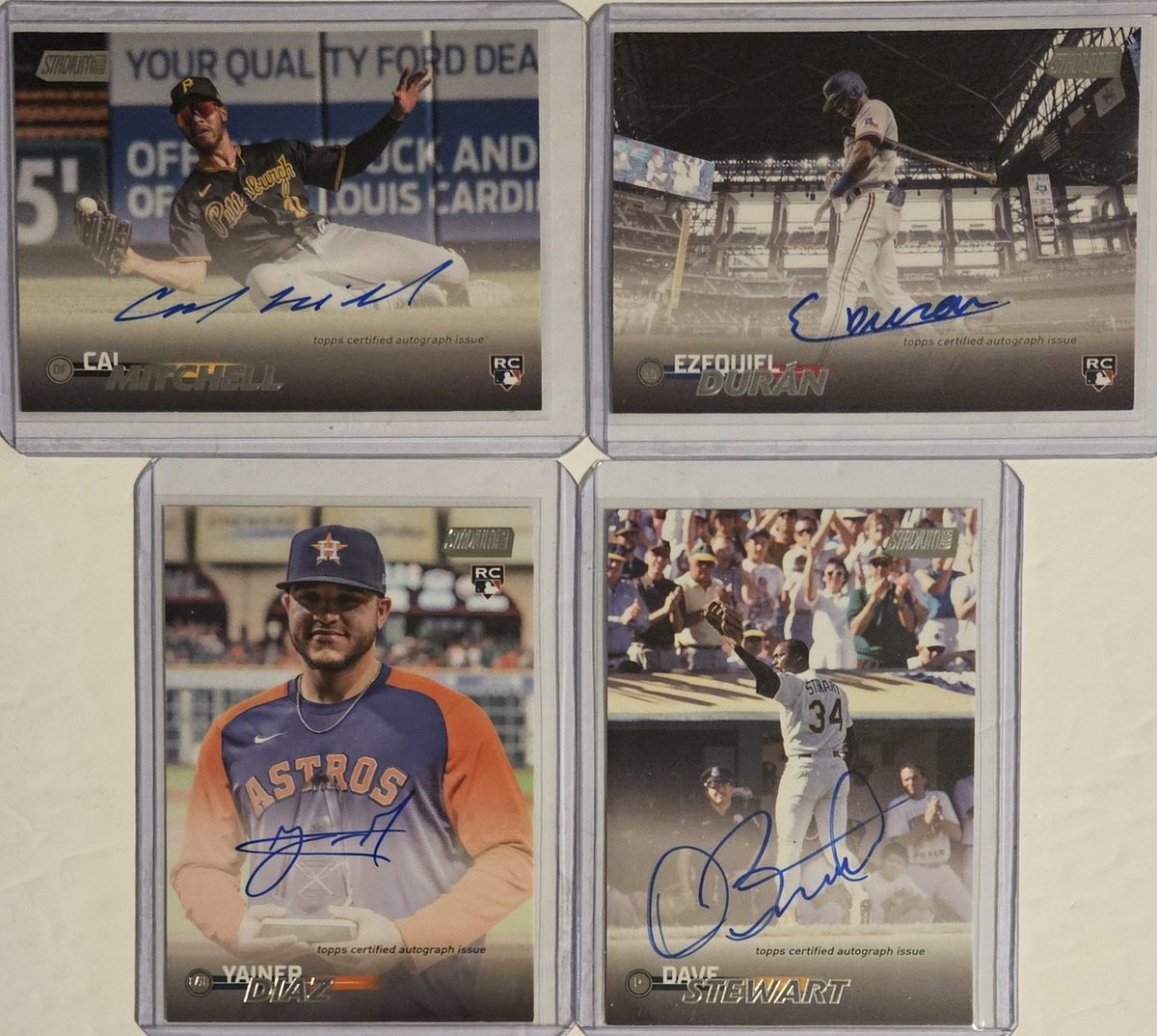 3bangerbreaks's tweet photo. Some of the #Hits from the 2023 #Topps #Stadium #Club #Hobby #Box #PYT + #RT #Break #2
#TBBCrew #MLB #TBBCrewElite #DaveStewart #YainerDiaz #CalMitchell #EzequielDuran #Autographs #BabeRuth #MarianoRivera #GunnarHenderson #CorbinCarroll #MikeTrout #BoJackson #VladimirGuerreroJr https://t.co/wMgitPtQuV