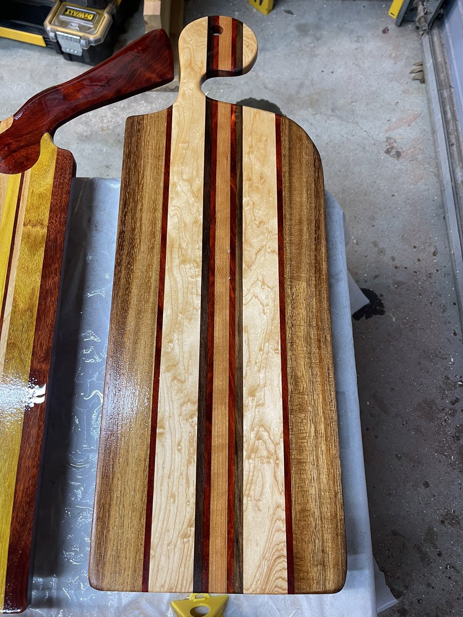trudy_sheldon's tweet photo. A few unique items that are almost completed and ready for a new home made by Sheldon’s Custom Woodworking #SmallBusiness #woodworking #charcuterie #cuttingboard https://t.co/VbWdlctxru