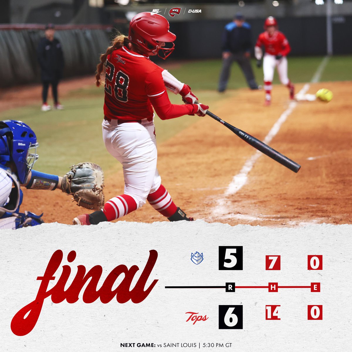 WKUSoftball's tweet photo. WALK IT OFF TOPS🔥🔥

#GoTops | #OTM https://t.co/YBzKoiwxiZ