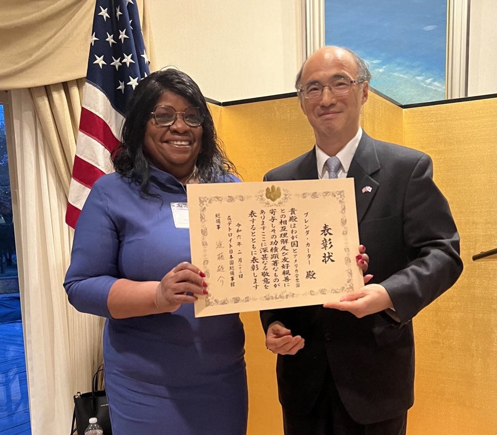 So honored to offer a toast (Kanpai!) and join Detroit Consul General of Japan Yusuke Shindo, former figure skating pro <a href="/AyaWTakai/">Aya Takai</a>, <a href="/RepBrendaCarter/">Brenda Carter</a>, and others in celebration of Japan’s Emperor Naruhito’s birthday in #OaklandCounty today! 🇯🇵
-Dave