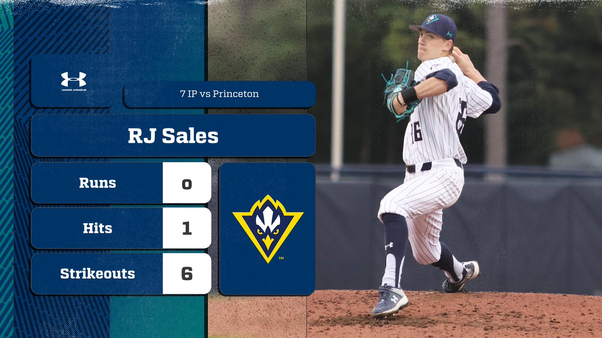 Another great outing from RJ Sales! #collegebaseball #caabaseball #NCAABaseball