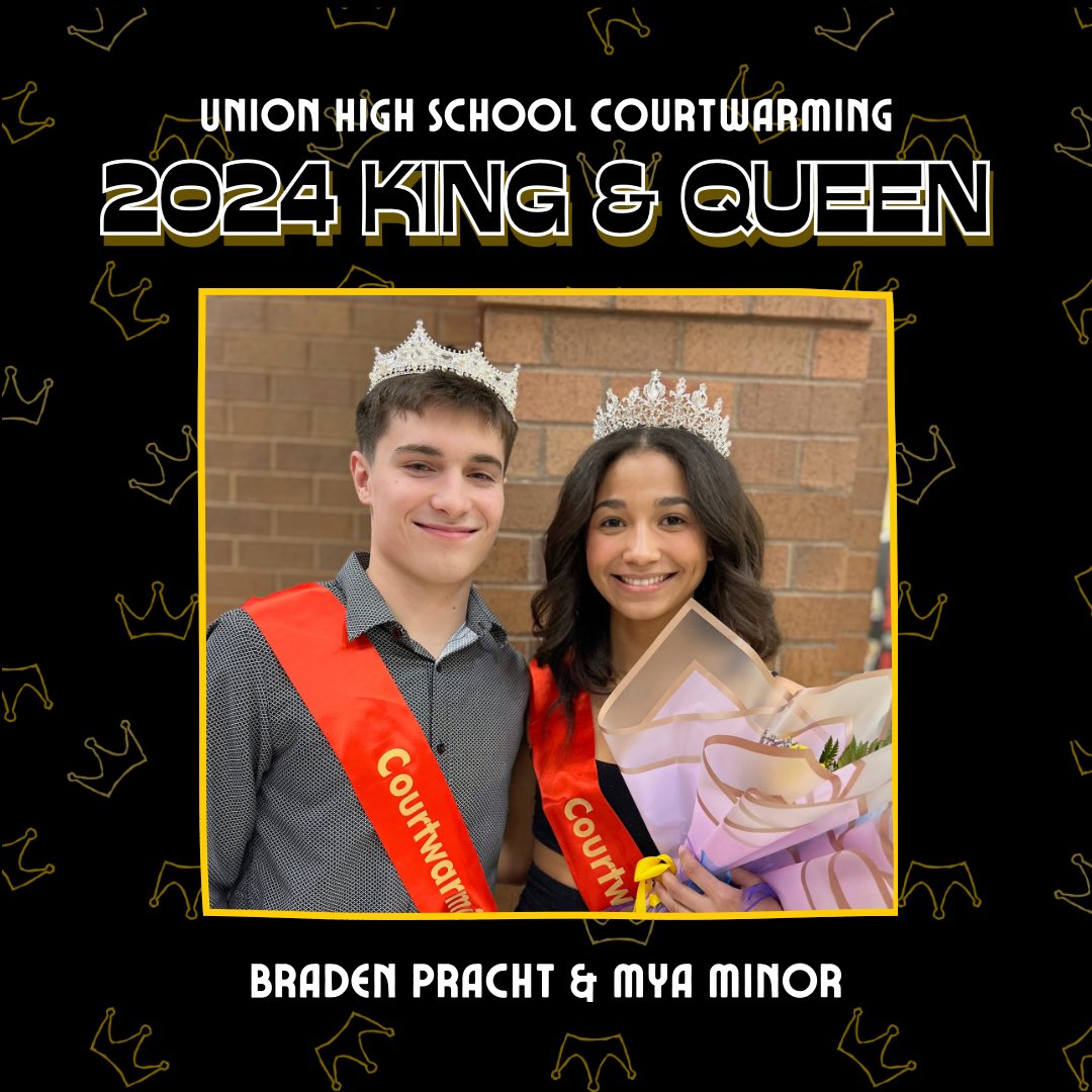Congratulations to our 2024 Courtwarming Queen Mya Minor and King Braden Pracht!