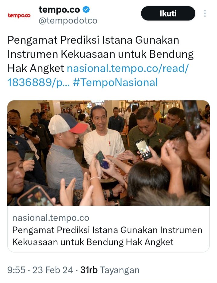 Simbok_Dharmi's tweet photo. Takut di makzulkan, owi? https://t.co/6fTu1raIRJ