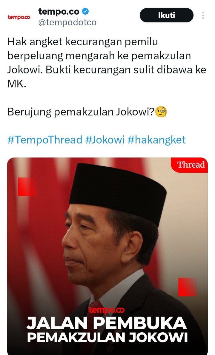 Simbok_Dharmi's tweet photo. Takut di makzulkan, owi? https://t.co/6fTu1raIRJ