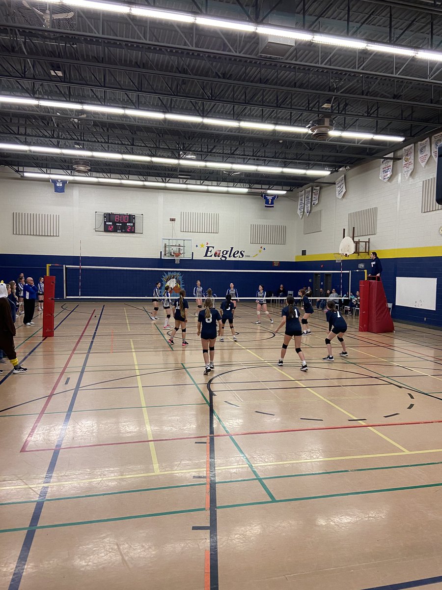 SonyaCollett2's tweet photo. Congratulations to our @learysbrook 🦅s grade 7 girls 🏐 team on going 2-1 today in their provincial tournament. Your sportsmanship, encouragement &amp; positivity was amazing to see. Good luck in your games tomorrow. Soar 🦅! https://t.co/Dcje697HgD