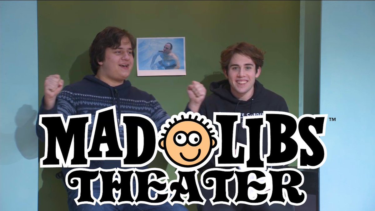 bsu_tonight's tweet image. Join Grant and Elias as they play Mad Lib Theater with our very own Ella and CoreCastKeith! Out Now: youtu.be/iJNXdOQyfb0?si…