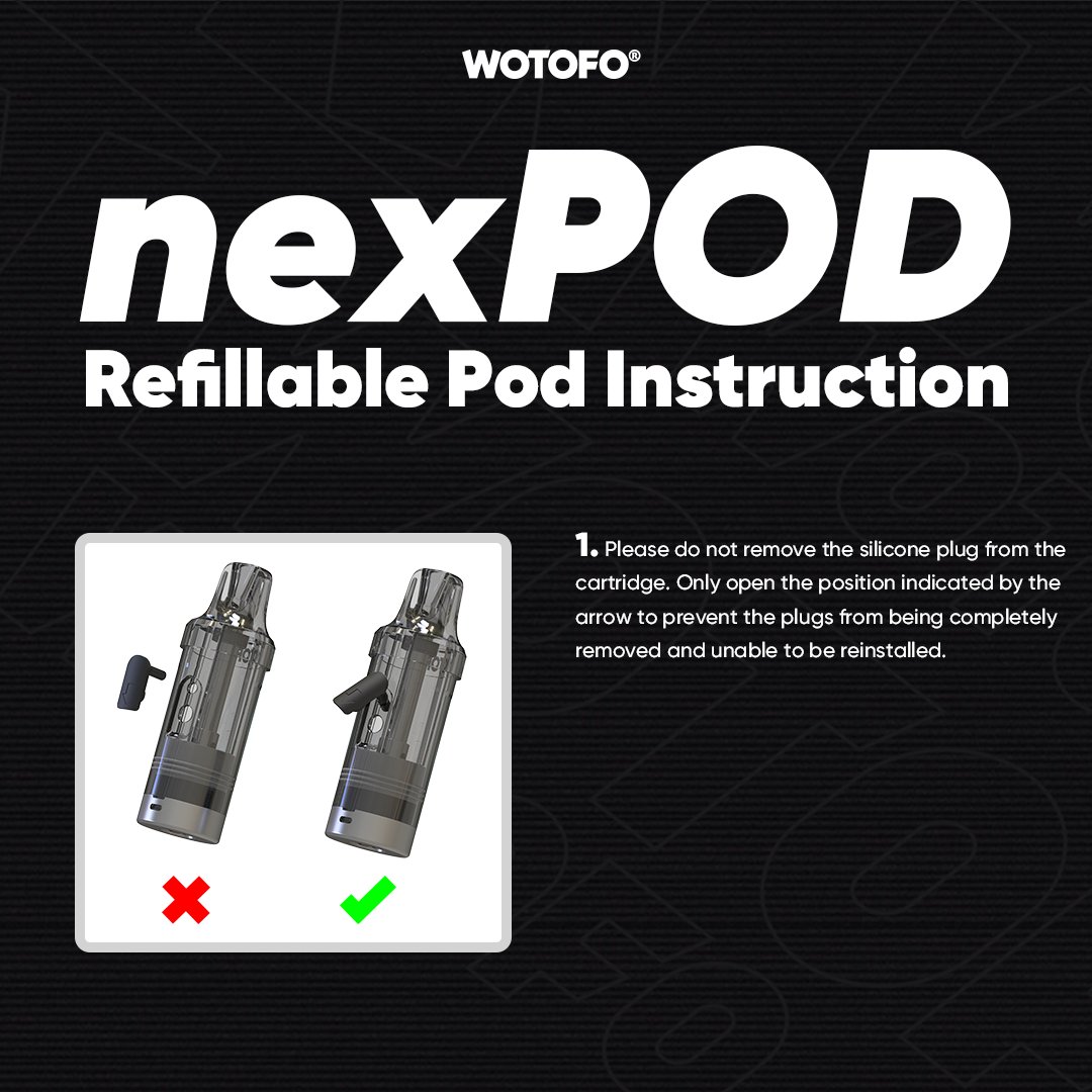 wotofoofficial's tweet image. nexPOD Refillable Pod Instructions👩‍🏫📝📋📑

wotofo.com

#wotofo #nexpod #refillable #instructions