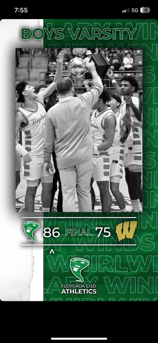 Floydada Boys Basketball (@windshoops) on Twitter photo π¨Finalπ¨
Floydada: 86
Wheeler: 75
πArea Champsπ
On to the next!
Pts
<a href="/tyrean10/">Tyrean Henderson</a> 23
<a href="/braun_hobbs/">Braun Hobbs</a> 21
<a href="/Sergiovaladez06/">sergio valadez</a> 19
@AidenTrevino18 15
<a href="/806hsscmedia/">Jasone Pearson</a> <a href="/EliteSports806/">ELITE SPORTS MEDIA</a> <a href="/RecordFloyd/">Floyd County Record</a> @LoneStarVarsity <a href="/hoopinsider/">Hoopinsider</a> <a href="/Tabchoops/">ππΌπ½πΎππ</a> <a href="/STBA_TX/">STBA-TX.com</a> <a href="/pchristy11/">Pete Christy</a> <a href="/Nick_Coppola__/">Nick Coppola</a> π¨Finalπ¨
Floydada: 86
Wheeler: 75
πArea Champsπ
On to the next!
Pts
<a href="/tyrean10/">Tyrean Henderson</a> 23
<a href="/braun_hobbs/">Braun Hobbs</a> 21
<a href="/Sergiovaladez06/">sergio valadez</a> 19
@AidenTrevino18 15
<a href="/806hsscmedia/">Jasone Pearson</a> <a href="/EliteSports806/">ELITE SPORTS MEDIA</a> <a href="/RecordFloyd/">Floyd County Record</a> @LoneStarVarsity <a href="/hoopinsider/">Hoopinsider</a> <a href="/Tabchoops/">ππΌπ½πΎππ</a> <a href="/STBA_TX/">STBA-TX.com</a> <a href="/pchristy11/">Pete Christy</a> <a href="/Nick_Coppola__/">Nick Coppola</a>