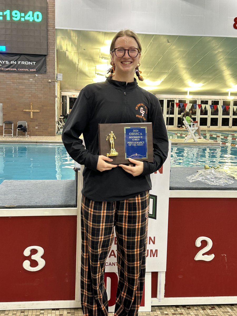What a way to go out…OHSSCA Div II girls performance of the meet winner!!! Sam Holtz!! <a href="/cfhs_swimteam/">CFHS Swimming</a> <a href="/ChagrinAD/">Chagrin Athletics</a>