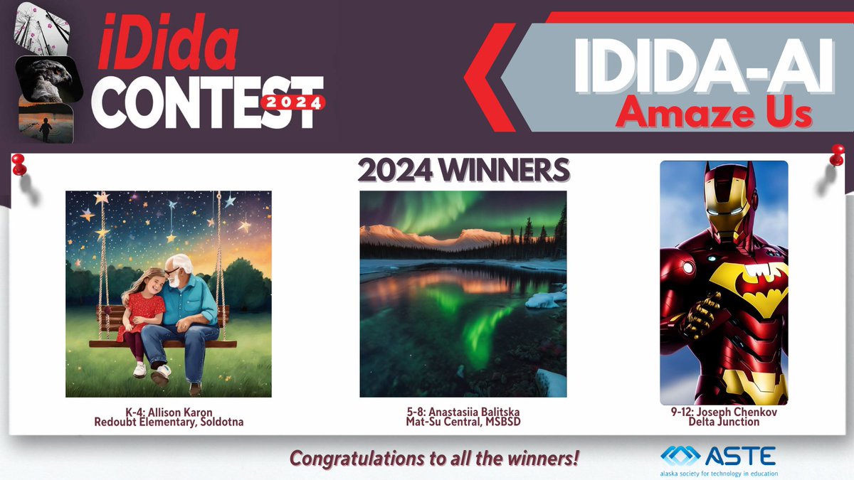 🏆 Exciting news! 🌟 The winners of our IDIDA #AI Image contest have been revealed! We love the #creativity! Congratulations to all the talented winners. 🎉 #EdTech #ContestWinners #ASTE24 #ASTE2024 #aigeneratedart #Education