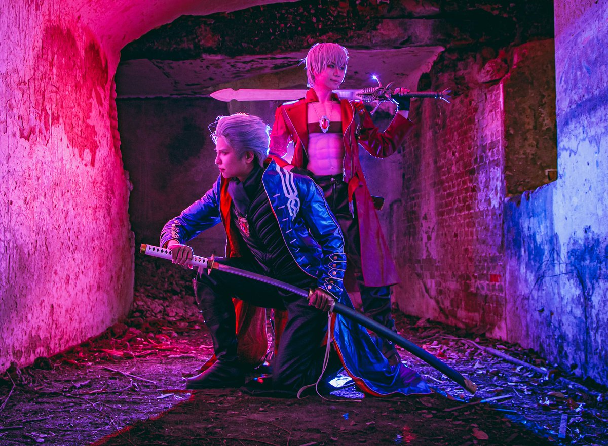 DMC3 Brother Cosplay Dante @NasuTheMadaFker Vergil @mewmew027 Photo 德