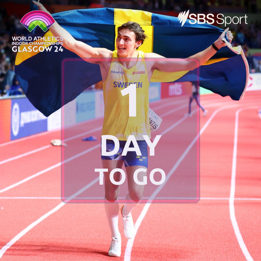 We are 1⃣ day away from @wicglasgow24! 👀 📺: @SBSVICELAND + @SBSOnDemand #WorldIndoorChamps | #WICGlasgow24