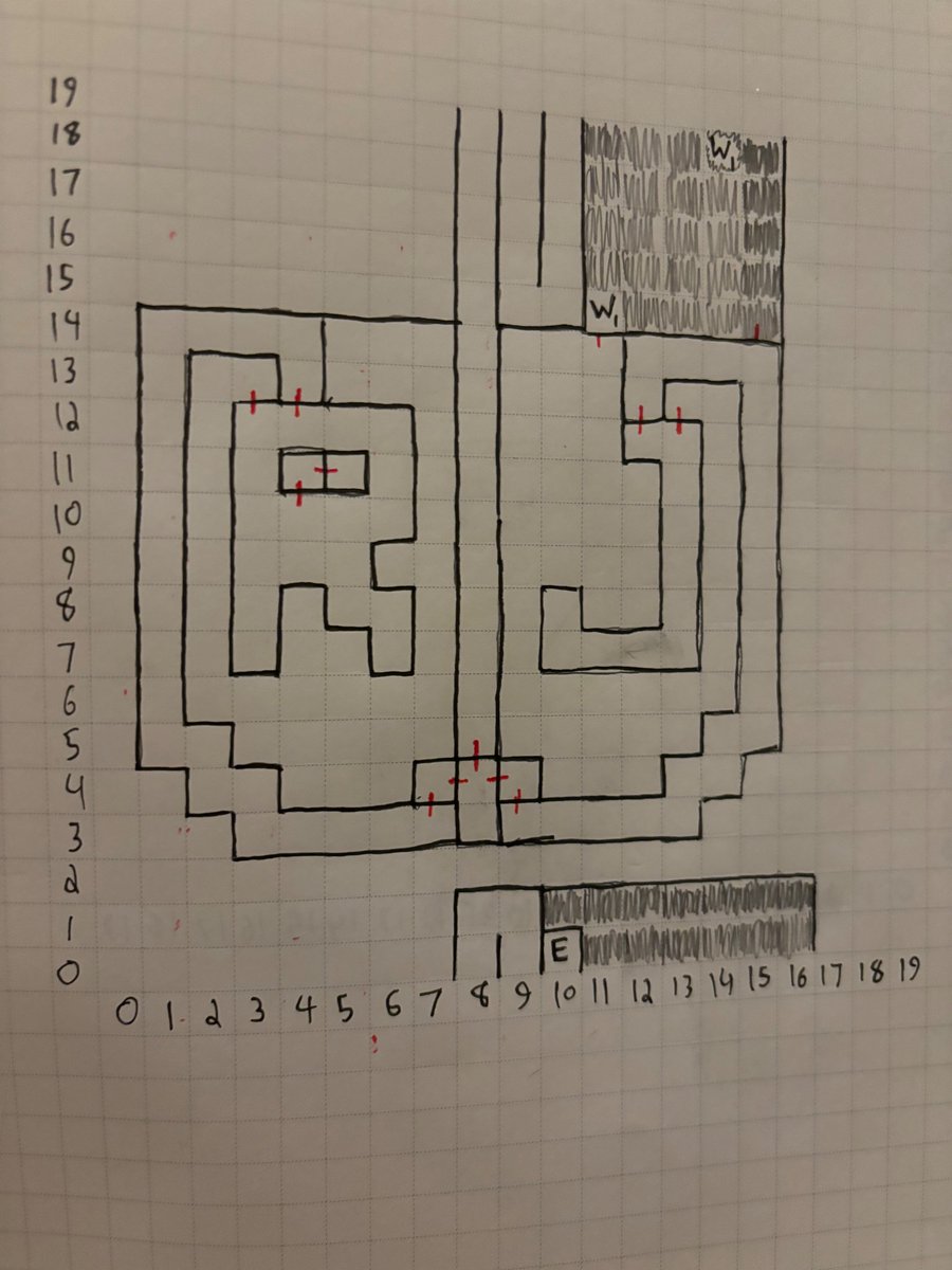 FR0GFATHER's tweet image. Wizardry: Proving Grounds of the Mad Overlord - Floor 8 #dungeoncrawler #wizardry #dungeonmap #gamemap #mapgang
