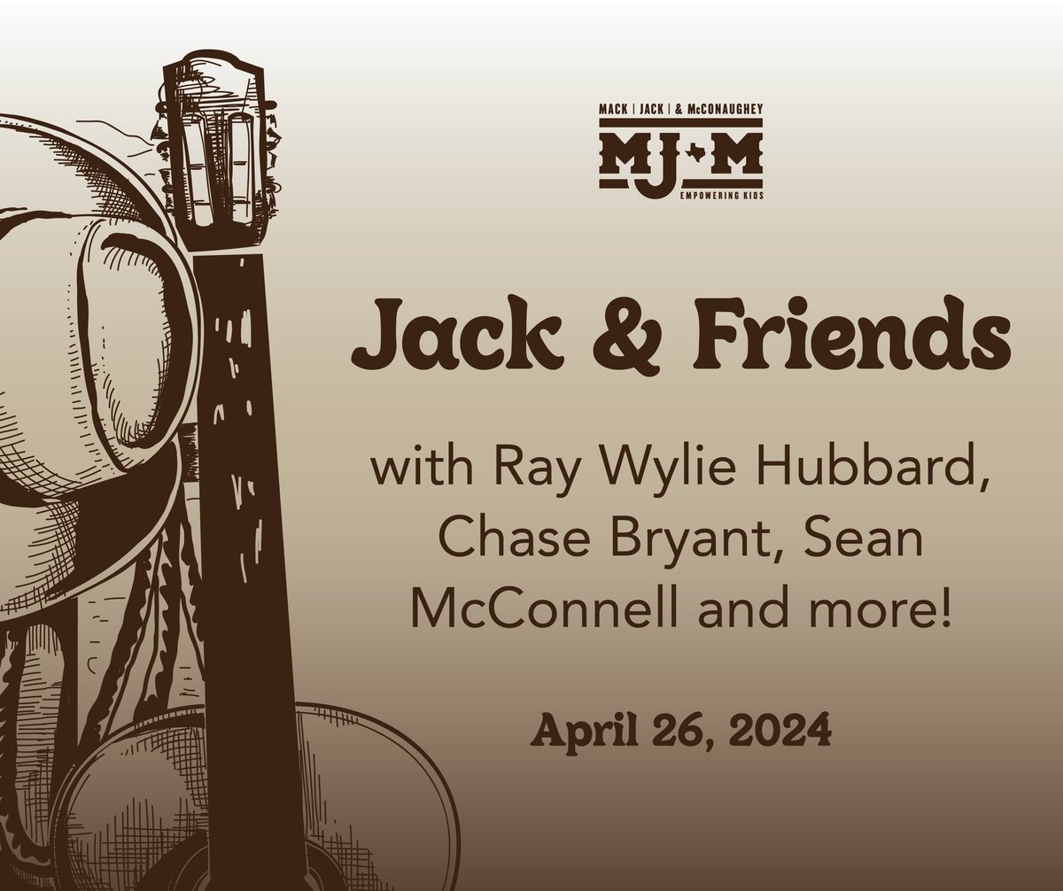 I’m headed back to my home state of Texas! Can’t wait to be apart of this year’s @MJMempowerkids Jack & Friends concert on April 26 at @acllive. Sharing the stage with @JackIngram, @raywylie, and more singer-songwriters. Grab your tickets here: bit.ly/49tcFTG