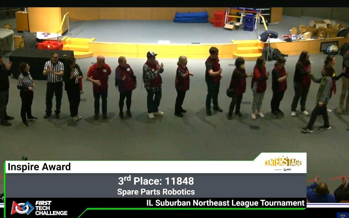 FTC11848's tweet photo. Congratulations to all the teams that competed in the FTC Regional Northeast Tournament today!  It was great seeing all the teams and their innovative robot designs.  We are honored to have received the 1st place Design Award and 3rd place Inspire Award.  We are headed to state! https://t.co/RFnNxxxGQX