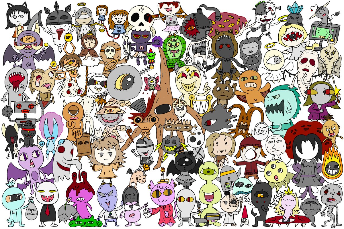 Nyazsche's tweet image. Every single creature of mine, 2024 edition. Let me know your favorites!