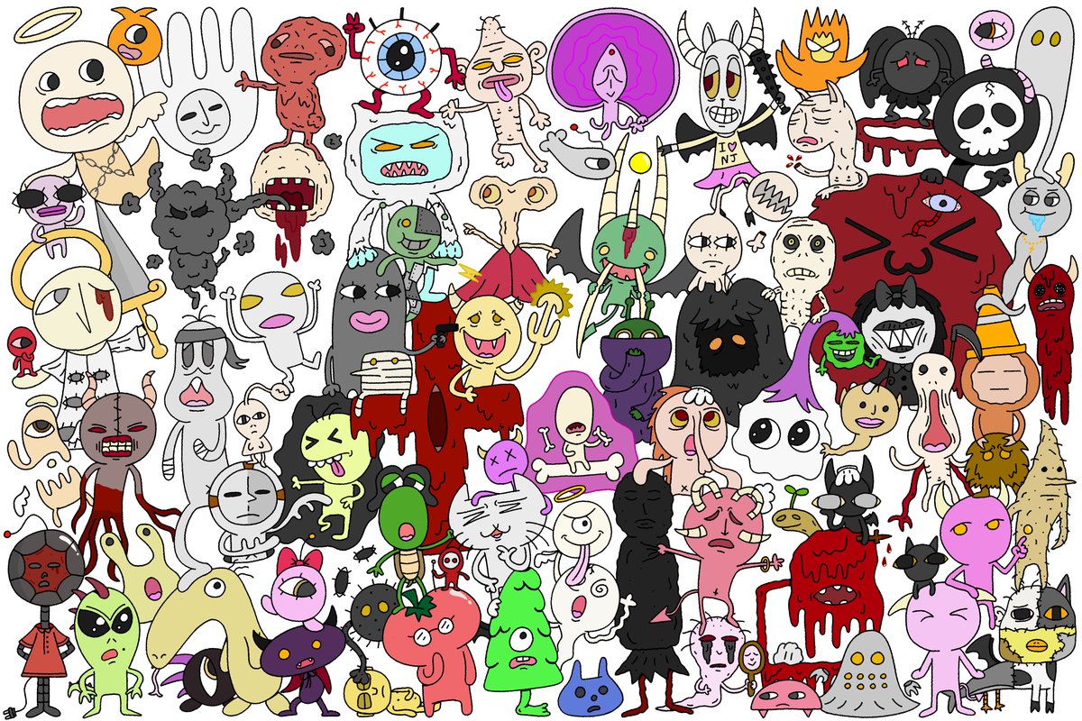 Nyazsche's tweet image. Every single creature of mine, 2024 edition. Let me know your favorites!