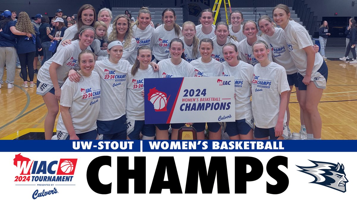 #WIACBBALL | <a href="/stoutbluedevils/">UW-Stout Athletics</a> are the 2024 #WIAC Women's Basketball Tournament Champs, making it their fifth in program history!

#ExcellenceInAction
#d3hoops