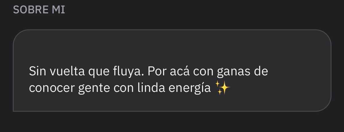 Menos mal que busca gente con linda energía eh… claramente es por que le falta