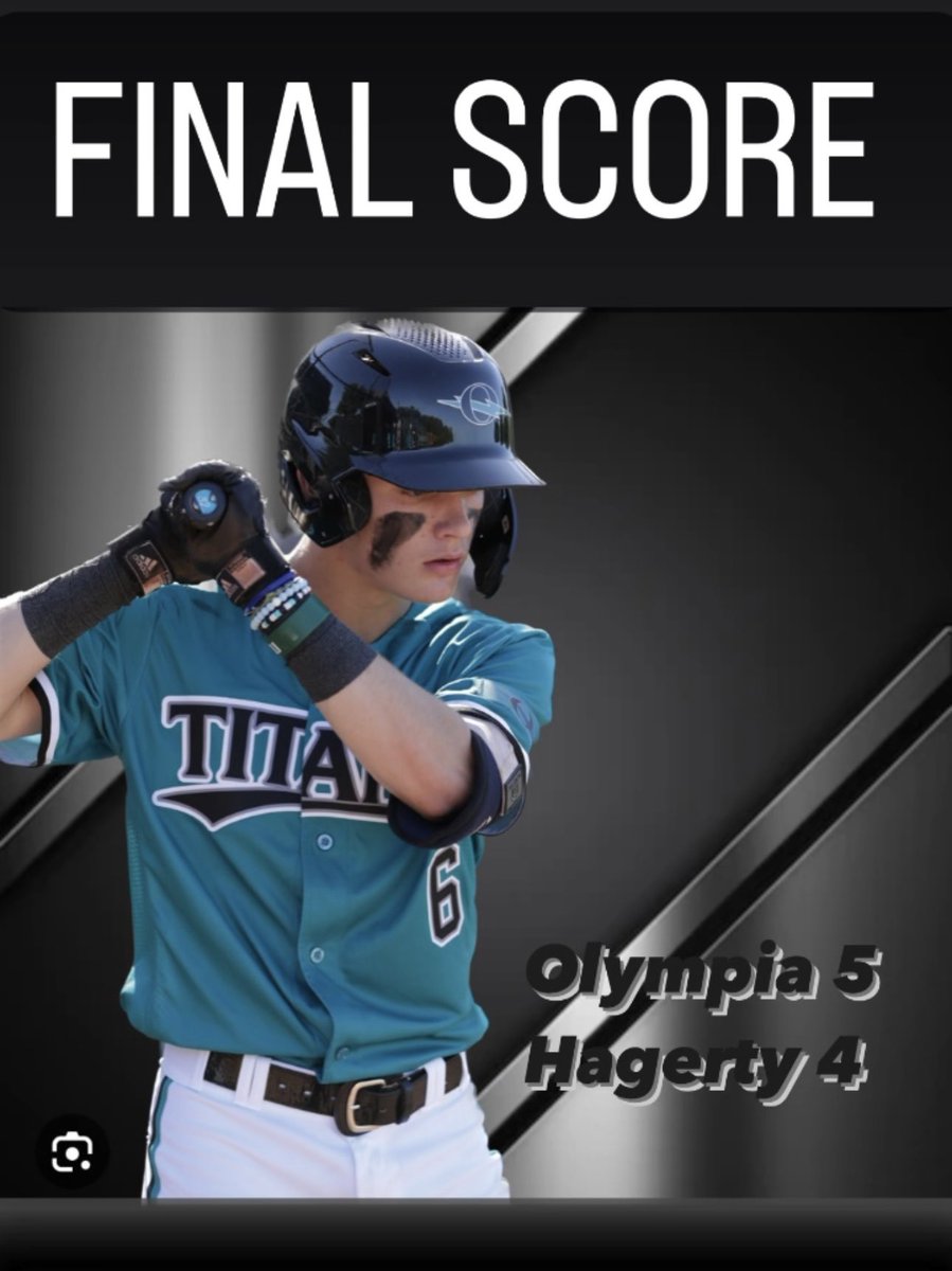 Big WIN for <a href="/OHS_Titans_BB/">Olympia Titans Varsity Baseball</a> against Hagerty HS 5-4. <a href="/DanielO88882218/">DJ Ortiz</a> with a 3run 💣 Homerun , <a href="/ERathmann3/">EthanRathmann3</a> 3 for 4, <a href="/Yamil29232047/">Yamil</a> 2 for 4.