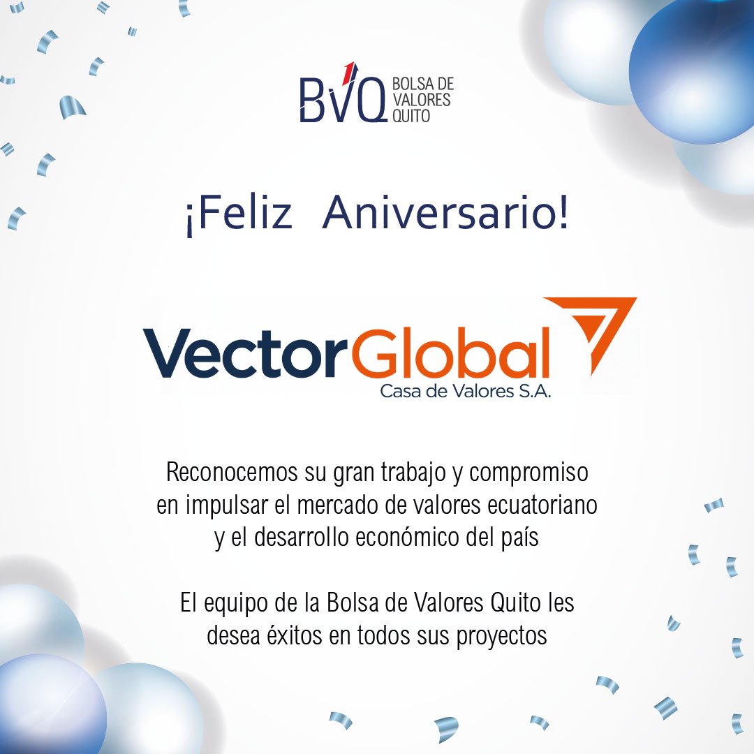 valoresbvq's tweet photo. 🎉 Felicitamos a #VectorGlobal por su Aniversario ¡auguramos muchos éxitos! https://t.co/Z5PkUJlPgM