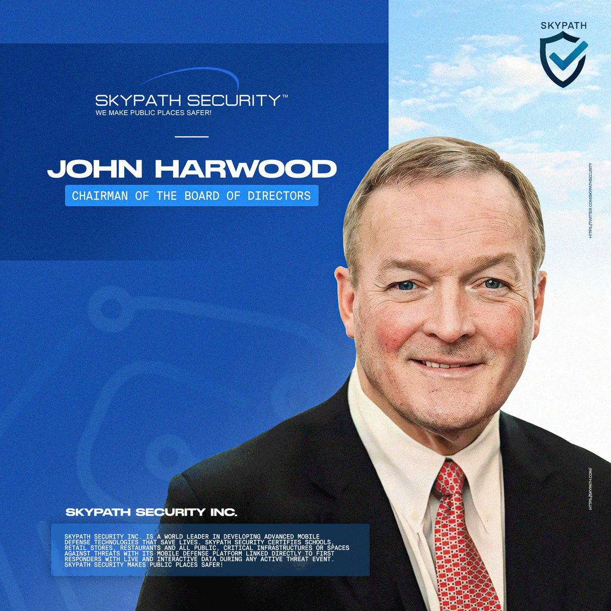 SkypathSecurity's tweet image. 🚨Team Spotlight🚨

Introducing John Harwood, Chairman of the Board of Directors!

John was Speaker of the Rhode Island House of Representatives from 1993-2003. He currently is a member of the National Speakers Conference and co-founder and partner of McKinnon &amp;amp; Harwood law firm.