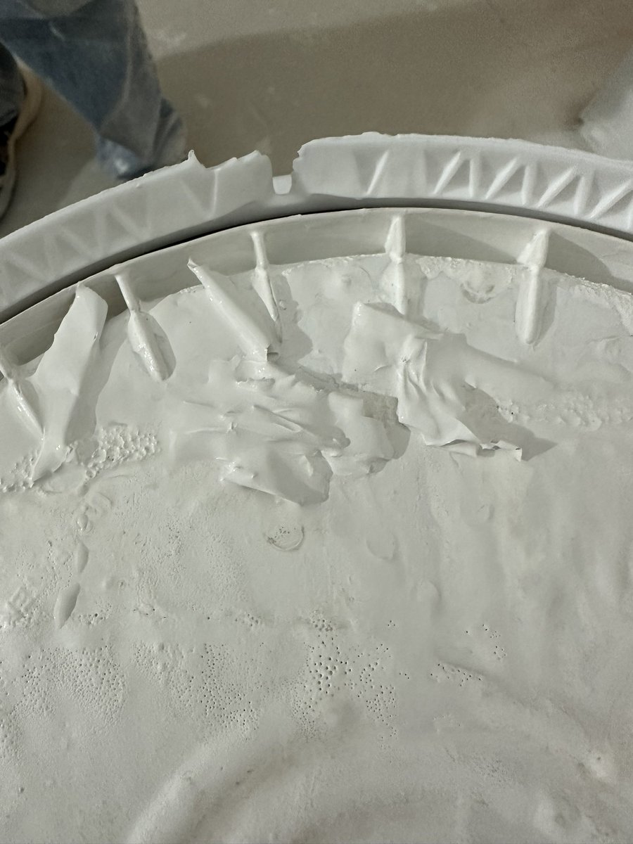 Hey @BehrPaint   A newly 5 gallon bucket of Dynasty satin paint shouldn’t have all this dried out paint coming off the bottom of the bucket when we stir it.