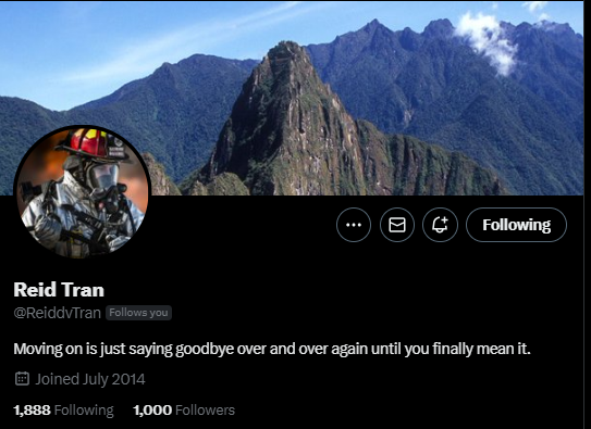 Well wouldja look at that @ReiddvTran. I'm your 1000th.