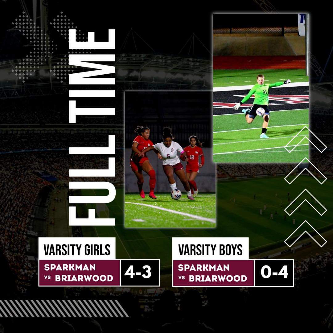 Varsity girls get the 💥💥WIN💥💥

Goals: Sofia Sasan, Chelsey Curtis, Jayda Davis, Kaylee Southern

Varsity boys suffer a loss.