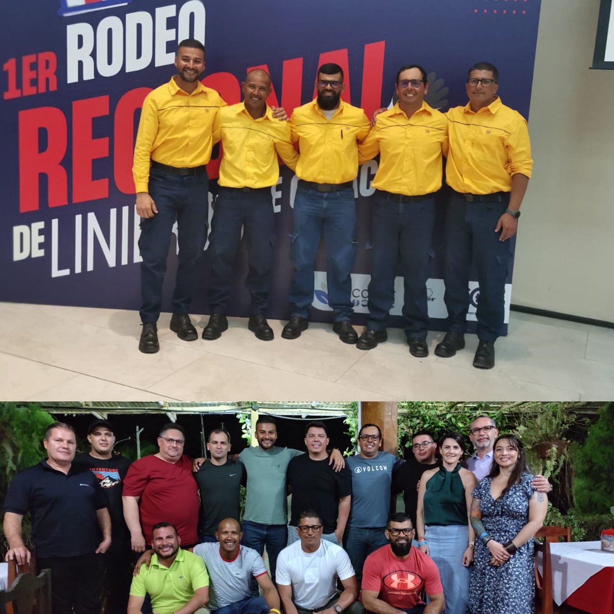 Este equipazo representará a <a href="/atuladoice/">ICE Electricidad</a> en el 1er Rodeo Regional de Linieros. Ellos son los que hacen que todos nosotros en 🇨🇷 tengamos electricidad. Démosles un fuerte aplauso. 
Un orgullo poder aprender de trabajo en equipo de ellos. El ICE 💛💙 es grande gracias a ellos.