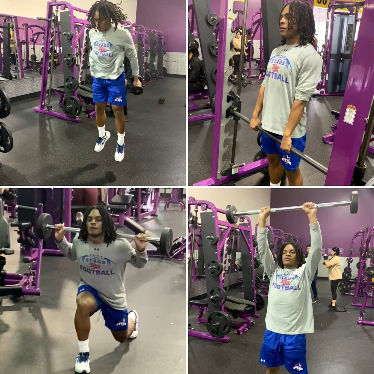 CharlesCtyElite's tweet photo. Next up...Darius hit the gym straight from school...😍
#TheWorkDontStop💪🏾 
#DariusHarrellDeMatha25🏈
#CharlesCountyEliteOG💙💛 https://t.co/I1kEcXE4Xe