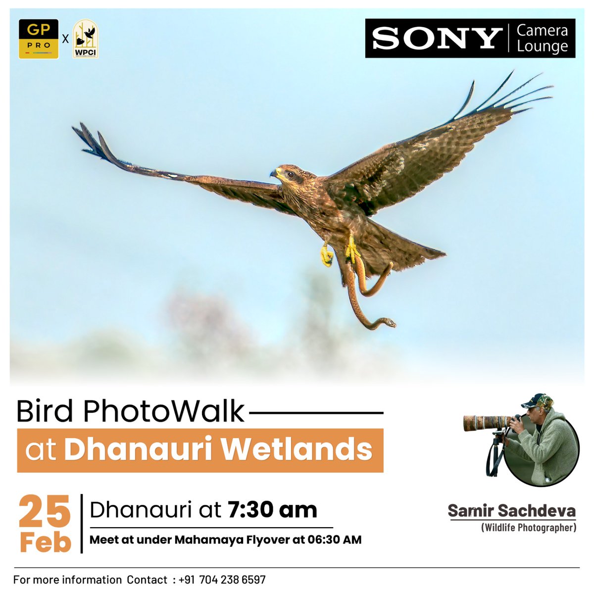 Bird PhotoWalk at Dhanauri Wetlands with @samircapturingmoments in Association With @sonyalphain Date: Sunday, Feb 25th, 2024 Time: Dhanauri at 7:30 AM Location: Dhanauri Wetlands 📍 *Meeting Point: Under Mahamaya Flyover at 6:30 AM* Register here: forms.gle/39RapGVKBr2wpt…