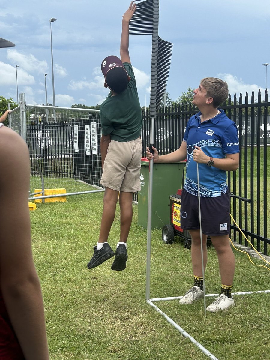Proud to sponsor the Murri v Koori Interstate Rugby League Challenge today, with over 500 deadly talent taking to the field.  <a href="/QUT/">QUT</a> Ambassadors seen here putting the kids to the jump test &amp; for the little ones, the sand painting proved a huge hit.