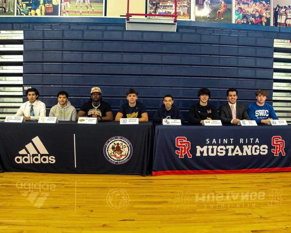 Today, we celebrated 8 of our seniors who have committed to play college baseball. #SRBaseball