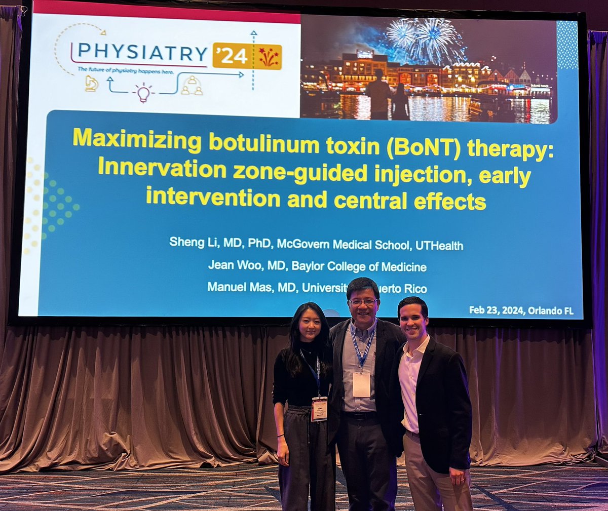 Great and proud to have a session with former fellows and colleagues on #spasticity #physiatry24 @AAPhysiatrists @JeanWooMD @BCM_PMandR @manuelfmas @UTHPMR