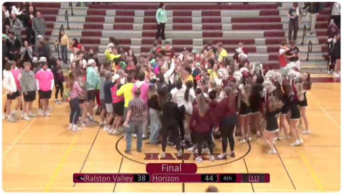 Hawks win! Horizon defeats Ralston Valley 44-38! Moving onto the “Great 8”! Game to be played on Thursday, February 29th with opponent and time to be determined. Loved watching them, from my MacBook, in Roanoke, VA! Let’s go, Hawks! #HawkNation