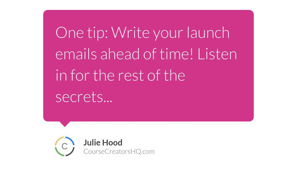 juliehood's tweet image. E181 – 7 Steps to Launch Your Online Course Like a Pro: CourseCreatorsHQ.com/181

#LaunchYourCourse #CourseCreatorsHQ #OnlineCourses
