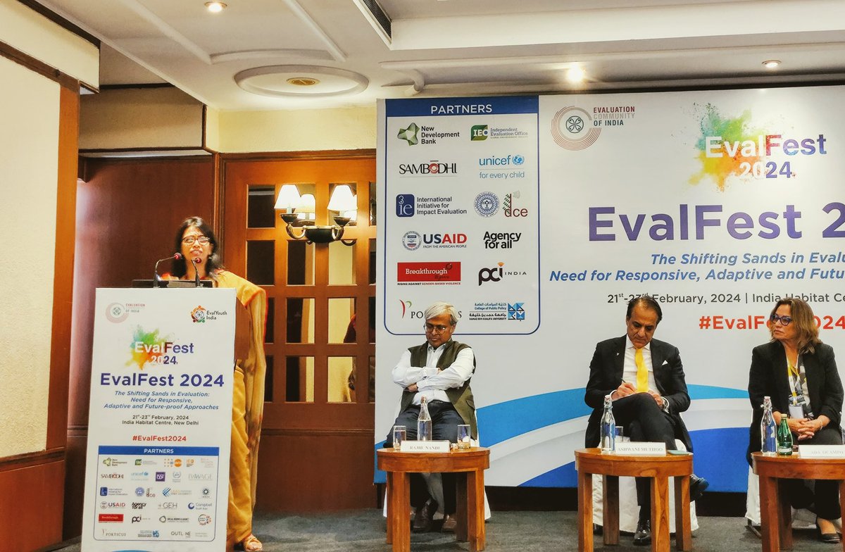 Honoured to give the Keynote Address on Transforming #Monitoring & #Evaluation Ecosystem in 🇮🇳 through the #SDG #MPI (@ophi_oxford) framework at the Valedictory Session of #EvalFest2024 curated by @ECOI_India  

Listen to the full presentation in the link👉youtu.be/99Ctcx0ktD4?fe…