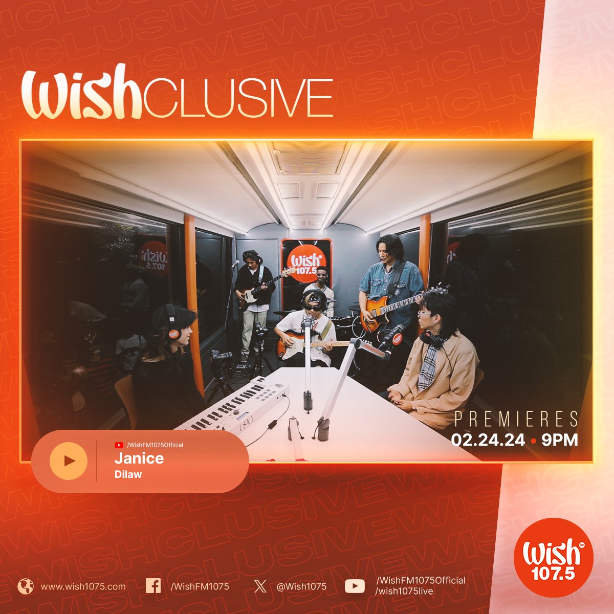 wish1075's tweet photo. Saglit lang, tayo munang dalawa 🎶💛

@dilawband is back with yet another straight-from-the-heart performance. Catch the Wishclusive premiere of "Janice" tonight at 9 on our YouTube channel! https://t.co/Uy1UyLfzzj