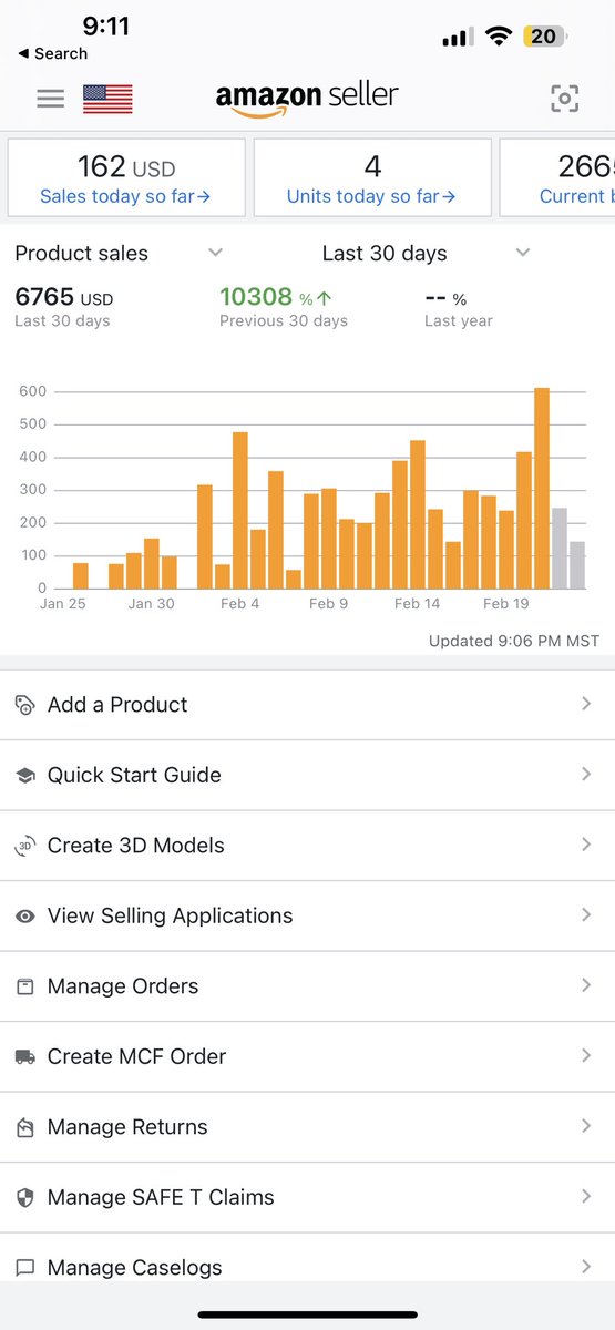 Today marks one month of my FBA journey in Amazon. Crazy to see what consistency can bring 💪 next month we shoot for 10k sales. Shoutout to the goats <a href="/fieldsofprofit/">FieldsOfProfit</a> <a href="/flips4miles/">Miles</a> 
#FBA #OA #nikeoutlets #sfs