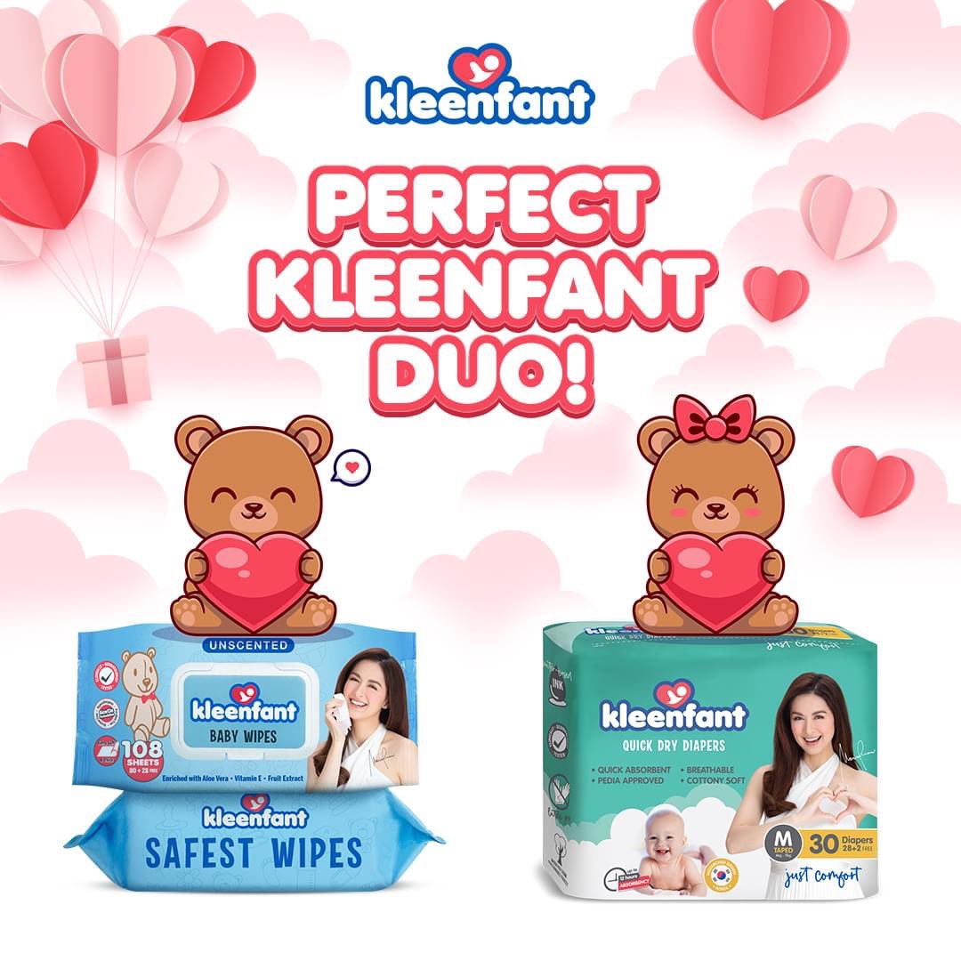 kleenfant's tweet photo. The duo you need for changing diapers! ✨ Both are 100% made for babies &amp; pedia approved. Shop now!
#Kleenfant #AlagangKleenfant #KleenfantDiapers
#KleenfantForEveryBaby https://t.co/1DaaTopUqH