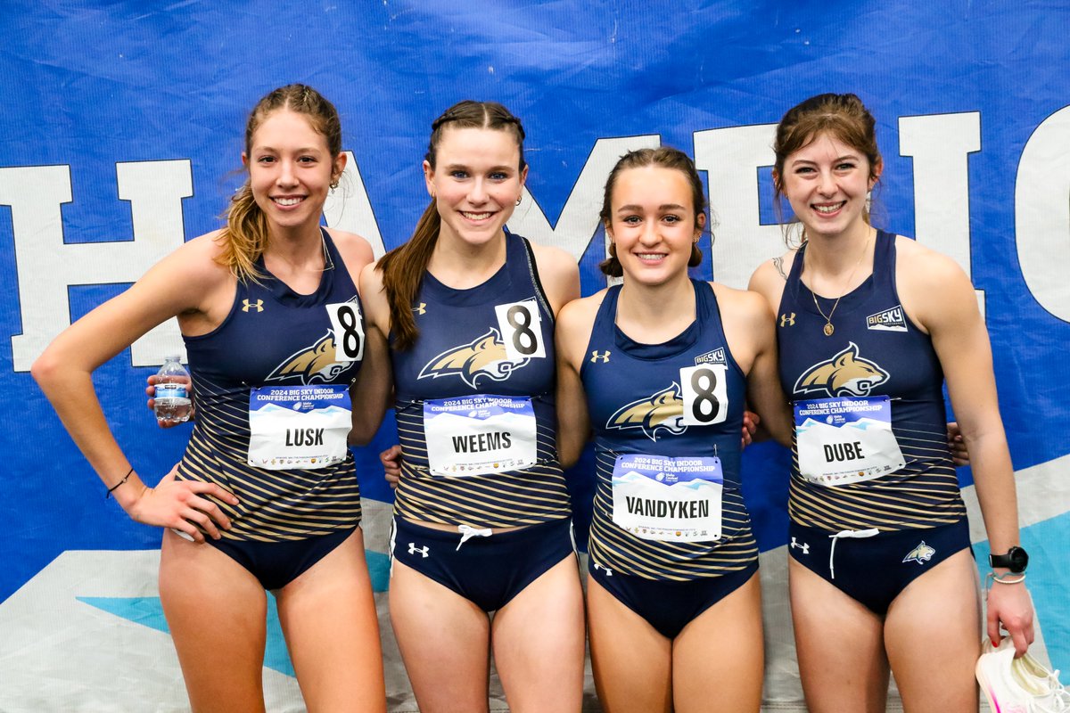 MSUBobcatsTFXC's tweet photo. Runner-up finishes in the men's and women's distance medley relays for the Cats 😼⚡️😼⚡️

Women run the 3⃣rd fastest DMR in program history!
Men run the 7⃣th fastest DMR in program history!

(W) Weems, VanDyken, Dube, Lusk
(M) Ells, Jackson, Taylor, McManus

#GoCatsGo https://t.co/hakqrZRPqA