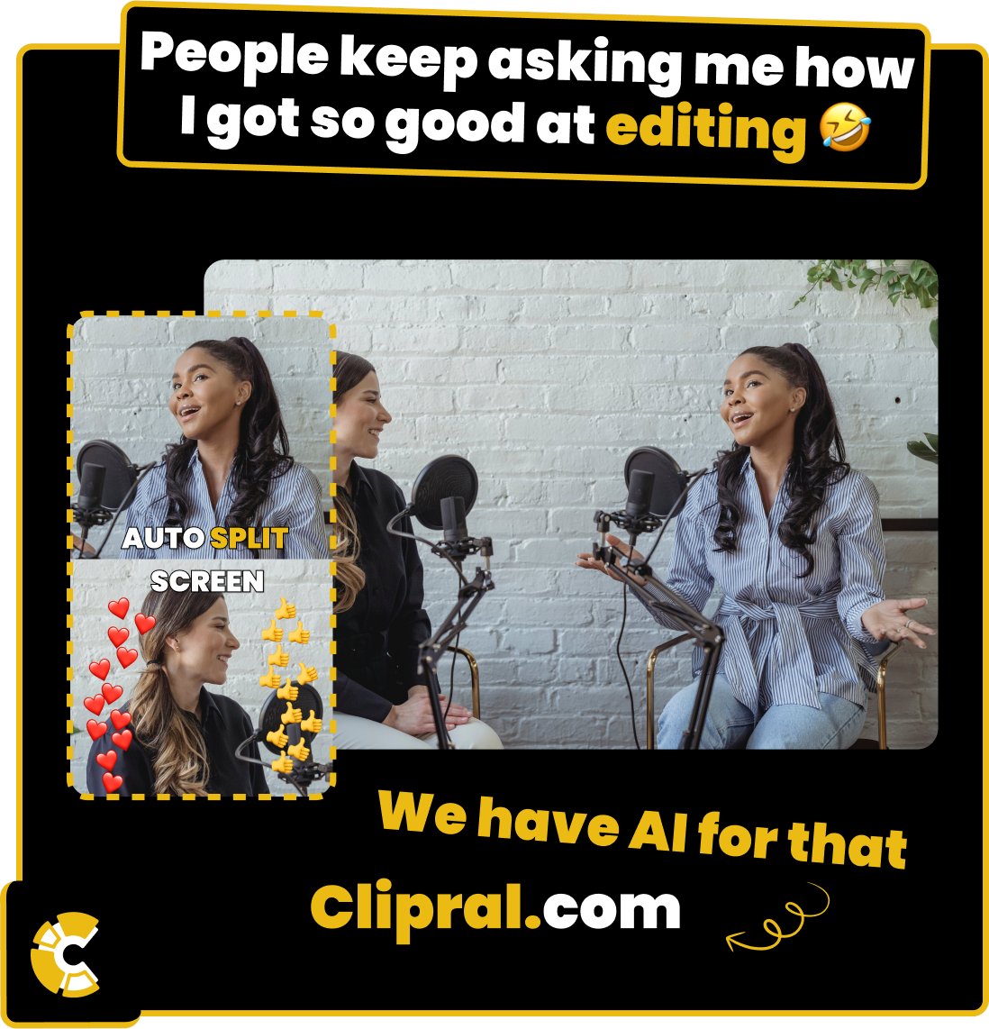 Improve your short game! 📽️💛 Clipral will use cutting edge AI to transform your podcasts, streams, product reviews into prefect mobile ready shorts, reels and TikToks

#Contentcreater #ContentCreation #VideoViral #viral #ai