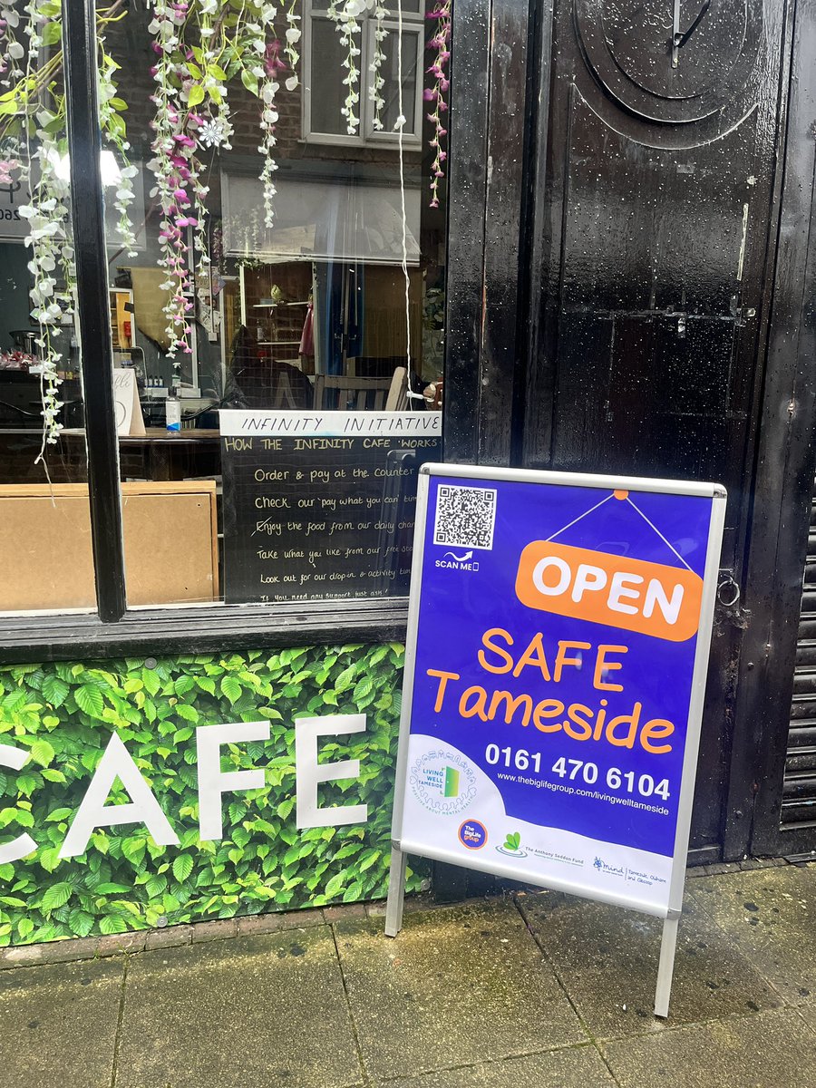 SAFE Tameside on today at The Infinity Hub Free access to #mentalhealth support- no appointment needed. Drop in or call 01613396137 between 10am & 3pm #livingwell #wellbeing #tameside