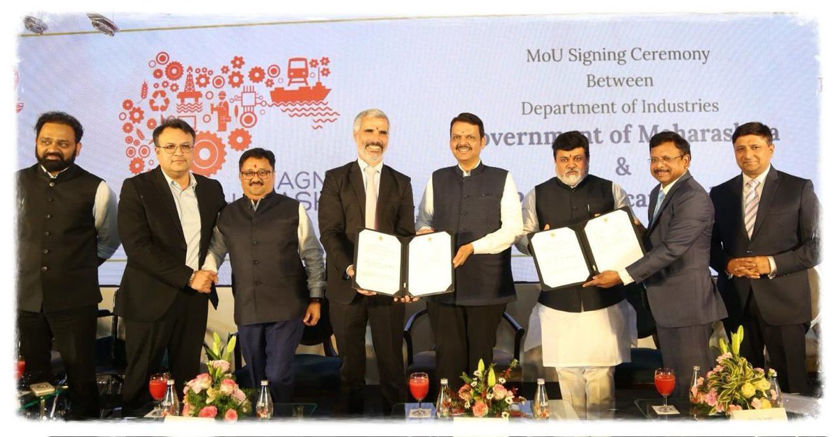 Pernod Ricard India &amp; the GoM signed a MoU of up to € 200 million investment to develop one of the largest distilleries in the country at Nagpur. Along with employment creation, this will also help in creating a new ecosystem for value additions for farmers
#TogetherForProgress