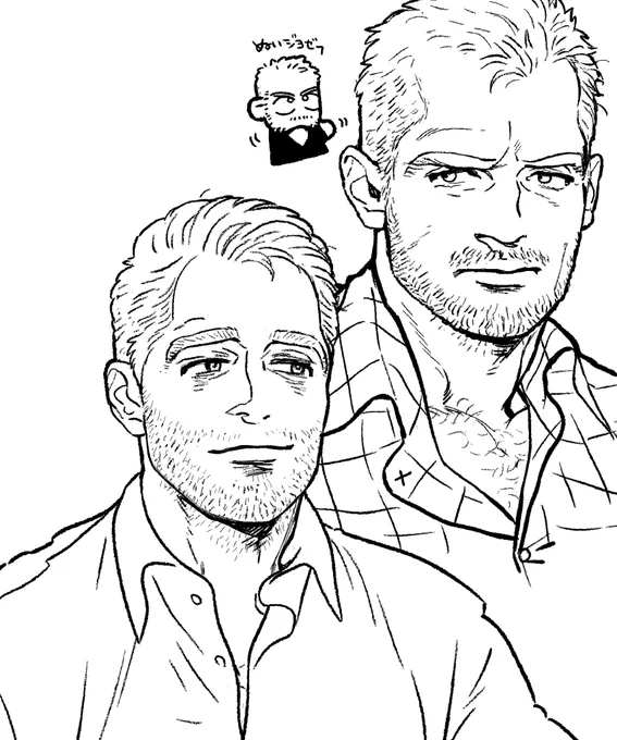 違うタイプの好きな顔を描いてみるべしと思ったけど、比べてみたら結局同じ顔だ!!!ヌゥゥン!!! 